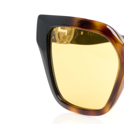 Gucci Acetate Square Frame Chain Sunglasses GG1023S Havana 8 of 9