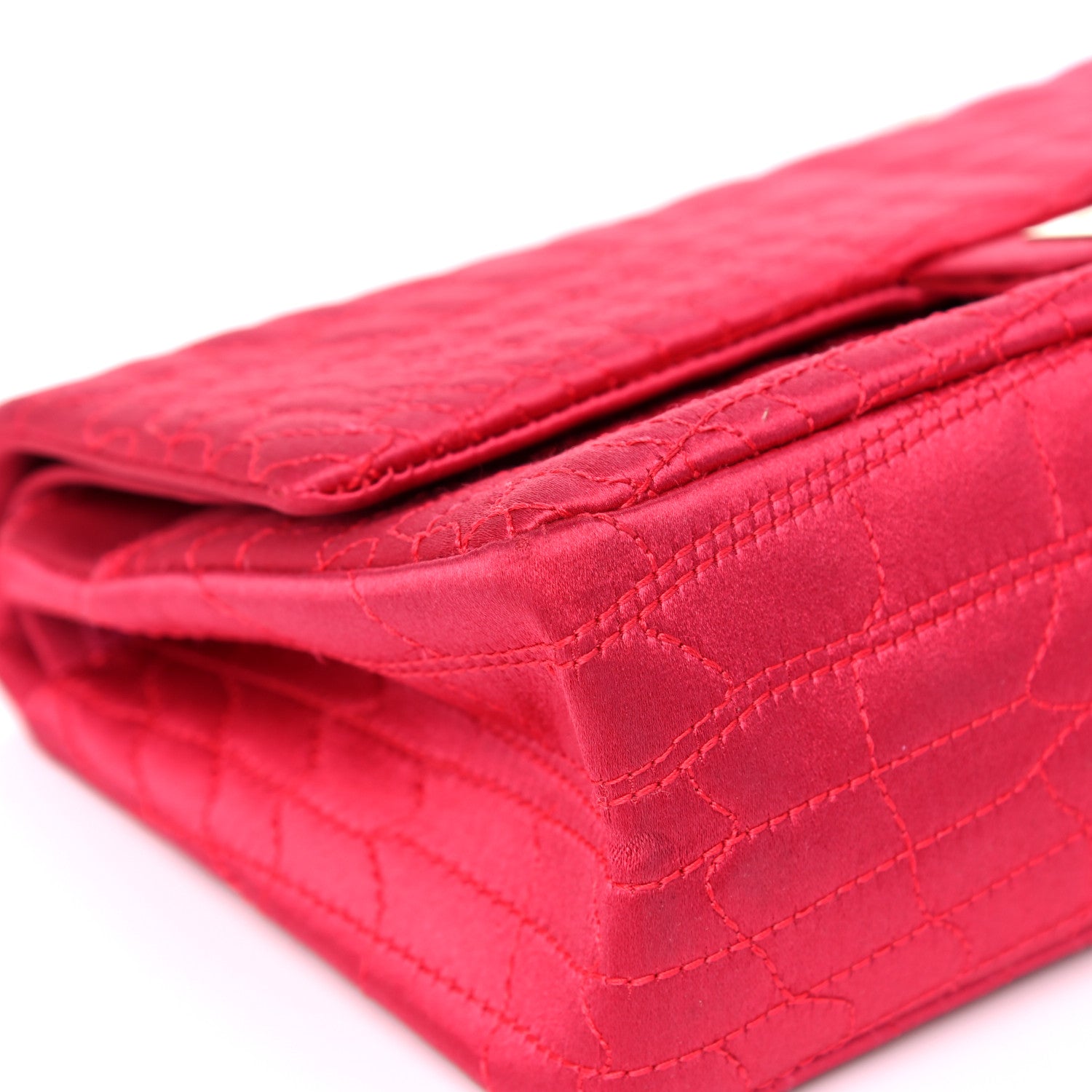 Chanel Satin Coco's Croc 2.55 Reissue 225 Flap Pink 10 of 19