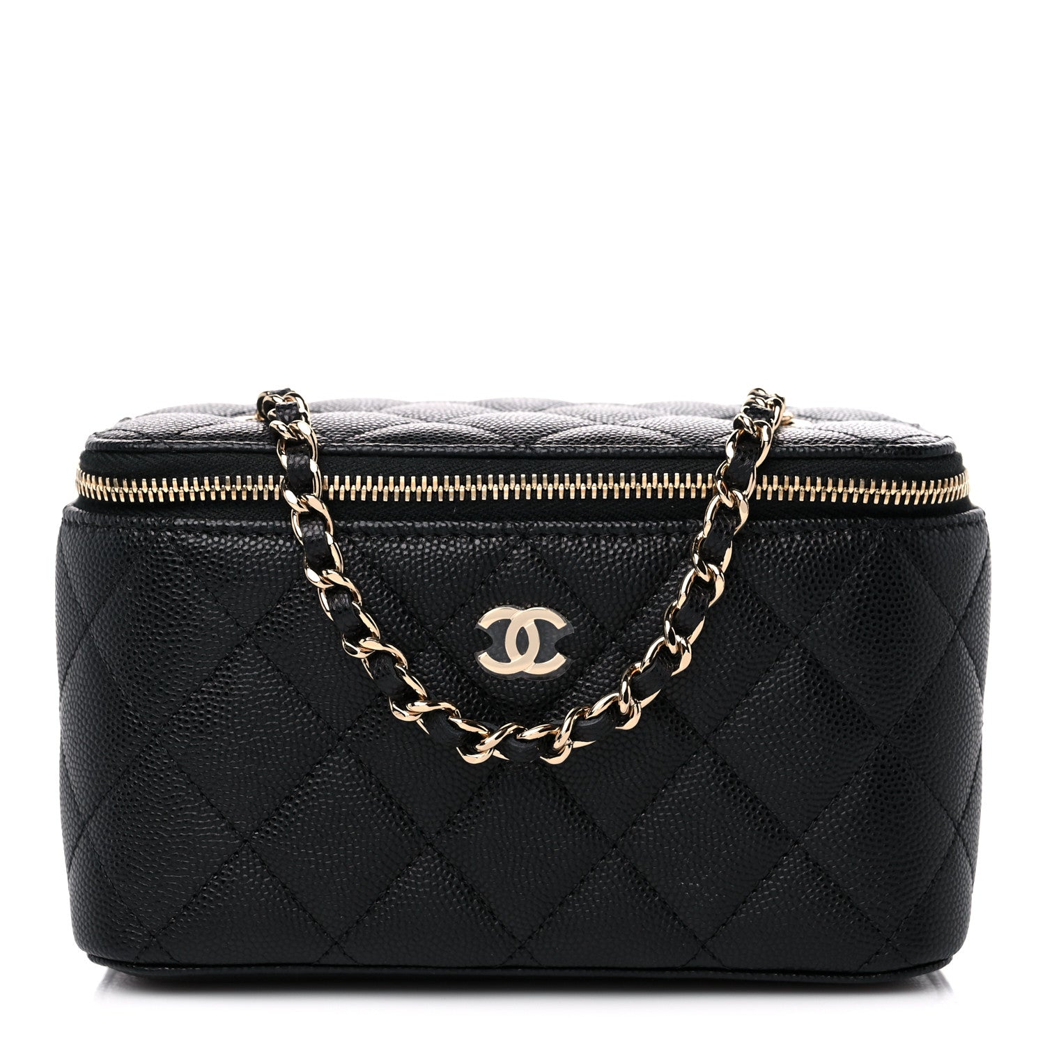 Chanel Caviar Quilted Small Vanity Case With Chain Black 1 of 12