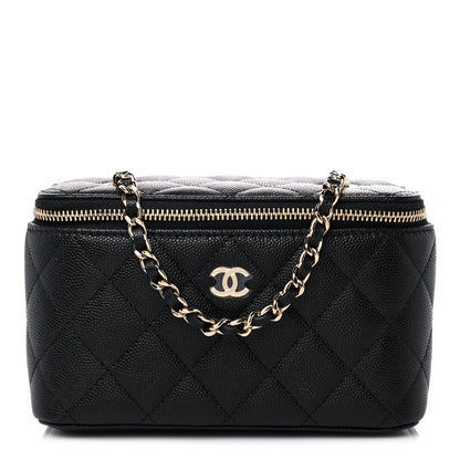 Chanel Caviar Quilted Small Vanity Case With Chain Black 1 of 12