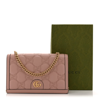 Gucci Calfskin GG Matelasse Chain Wallet Rhodamine Light Pink 11 of 11
