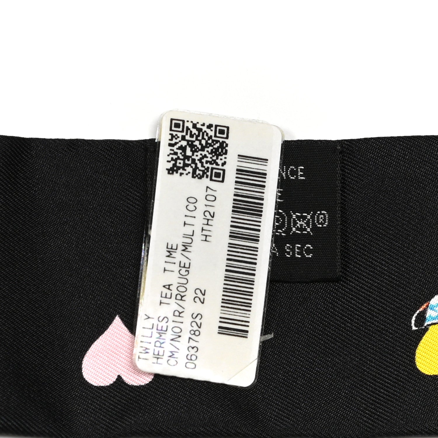 Hermes Silk Tea Time Twilly Black Rouge Multicolor 3 of 5