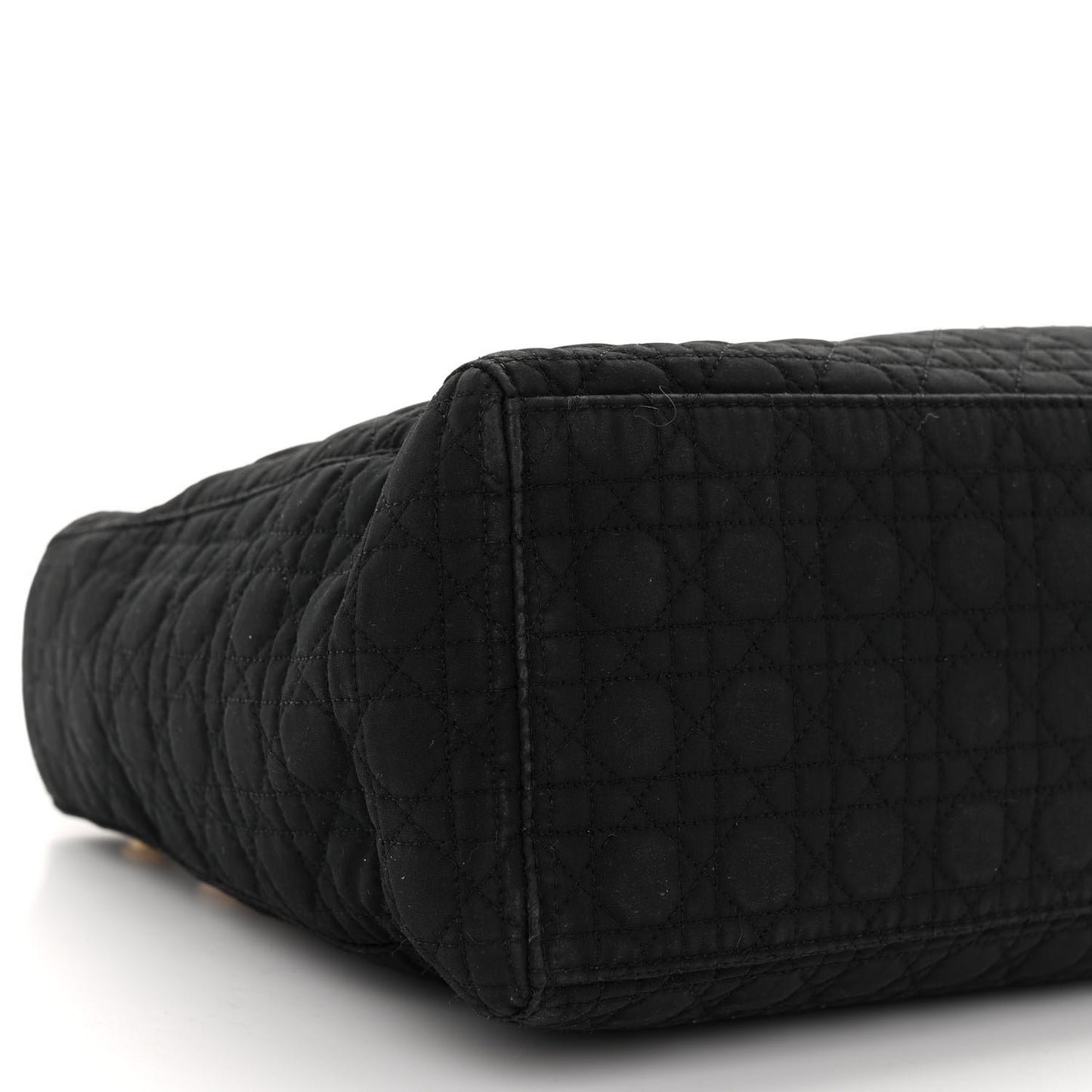 Nylon Cannage Medium Lady Dior Black