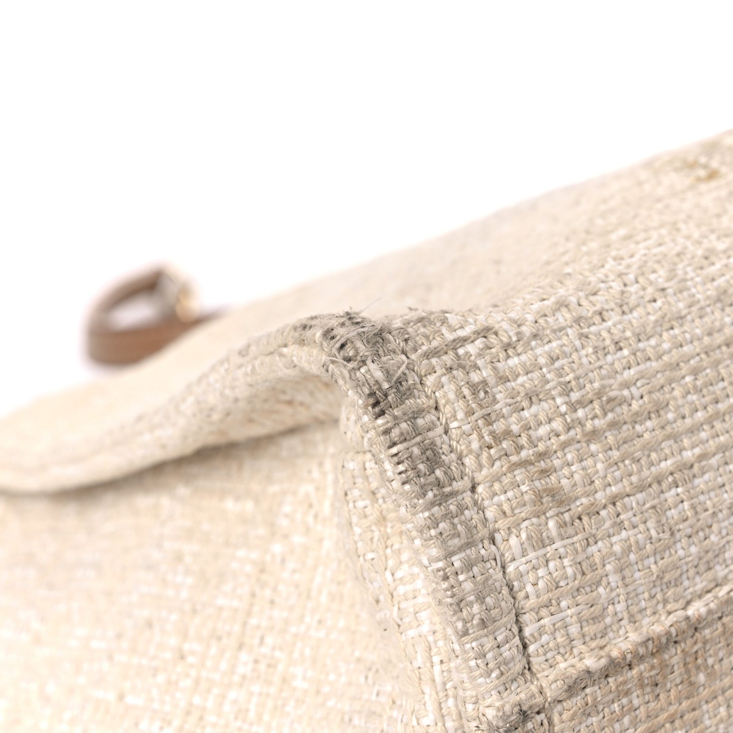 Lurex Boucle Small Deauville Tote Ivory