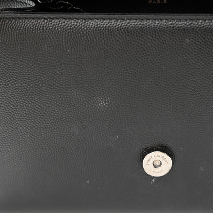 Saint Laurent Grain De Poudre Small Monogram Monochrome Kate Satchel Black 11 of 11