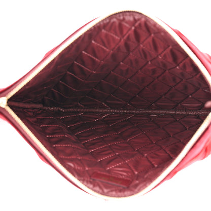 Chanel Velvet Quilted Medium Cosmetic Case Burgundy 4 of 7