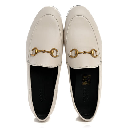 Gucci Lambskin Womens Brixton Horsebit Loafers 36 Mystic White 2 of 10