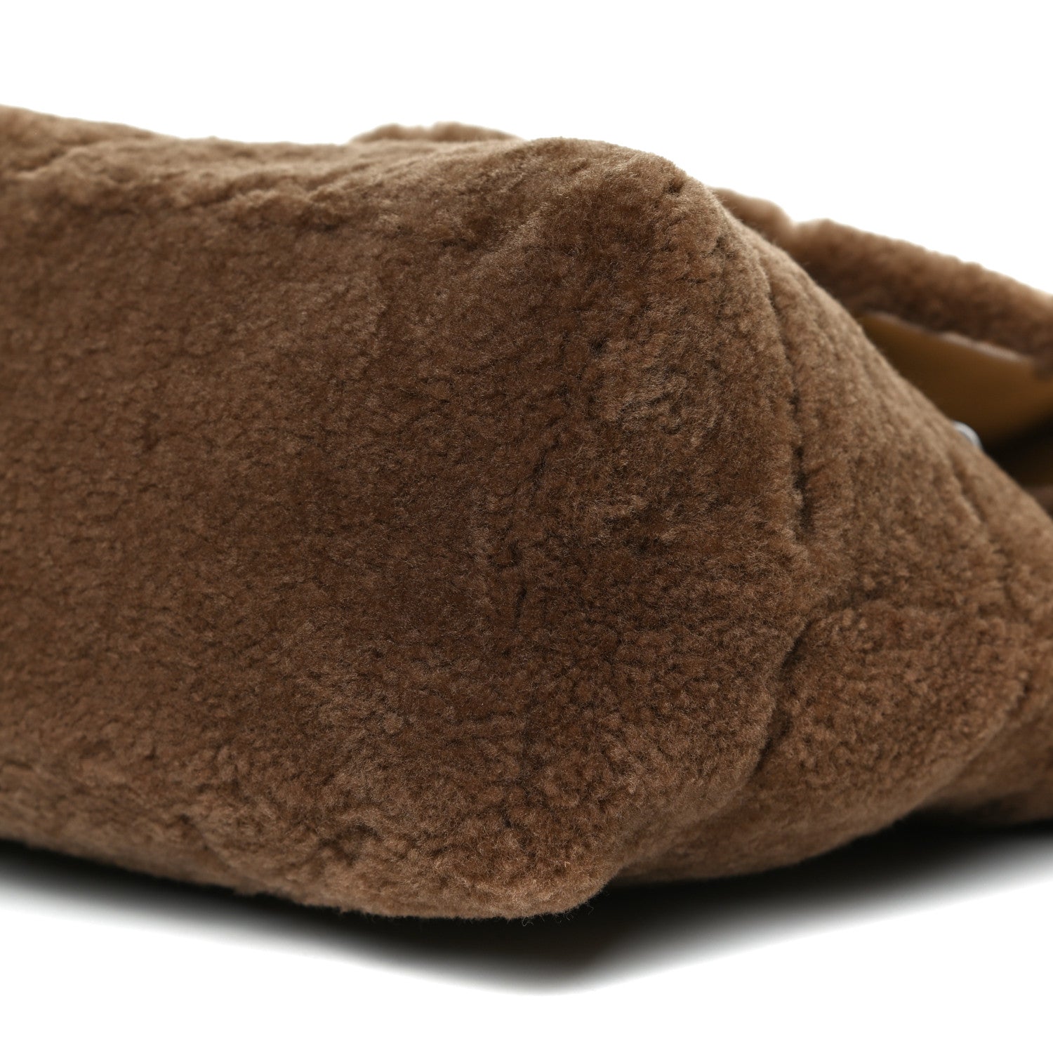 Saint Laurent Shearling Quilted Medium Loulou Monogram Chain Satchel Natural Brown 10 of 10