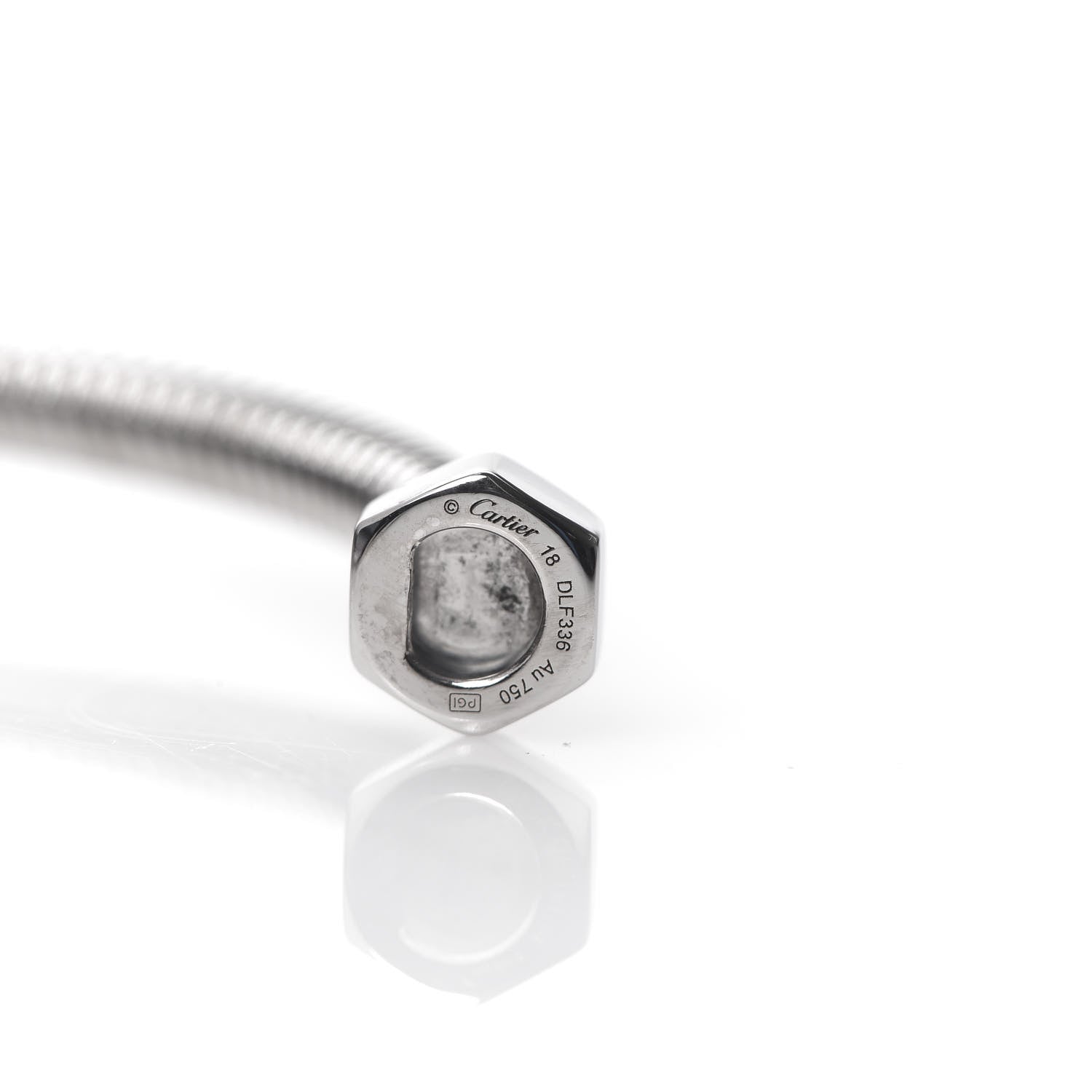 Cartier 18K White Gold Ecrou de Bracelet 18 3 of 4