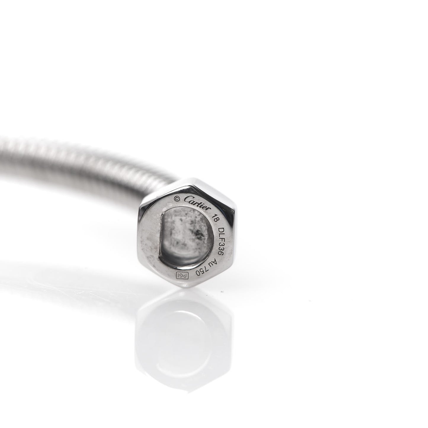 18K White Gold Ecrou de Cartier Bracelet 18