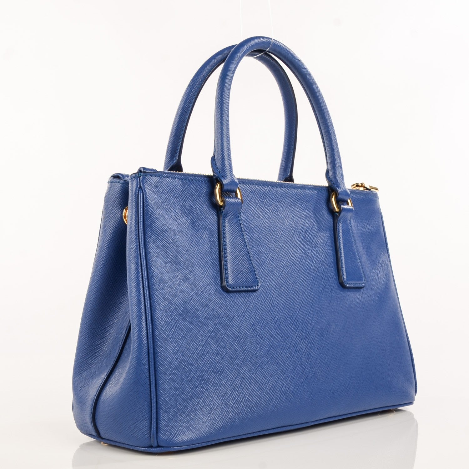 Prada Saffiano Mini Galleria Double Zip Tote Bleuette 5 of 11