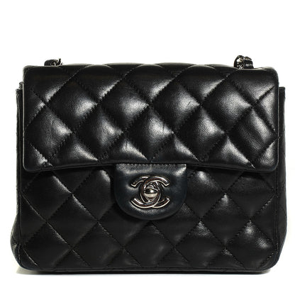 Chanel Lambskin Quilted Mini Square Flap Black 1 of 8