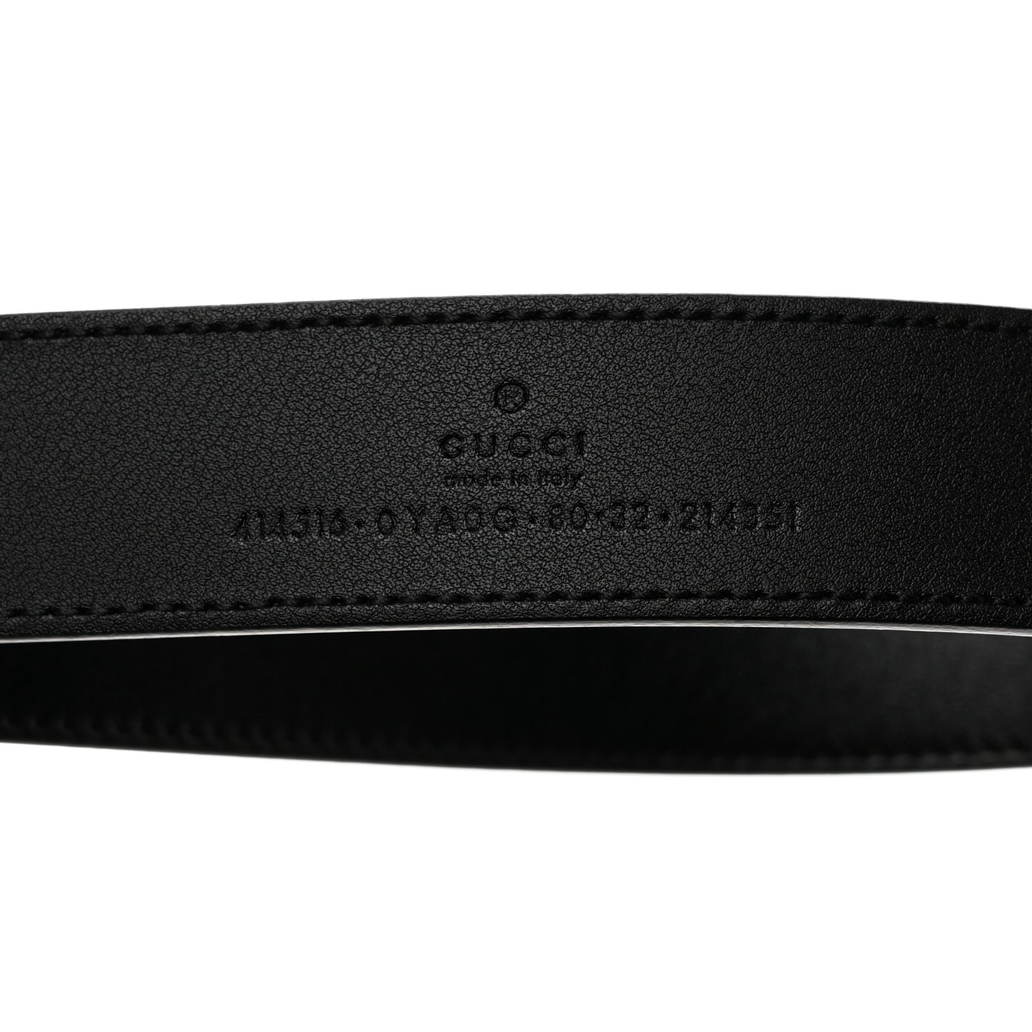 Plutone Calfskin Double G 30mm Belt 80 32 Black
