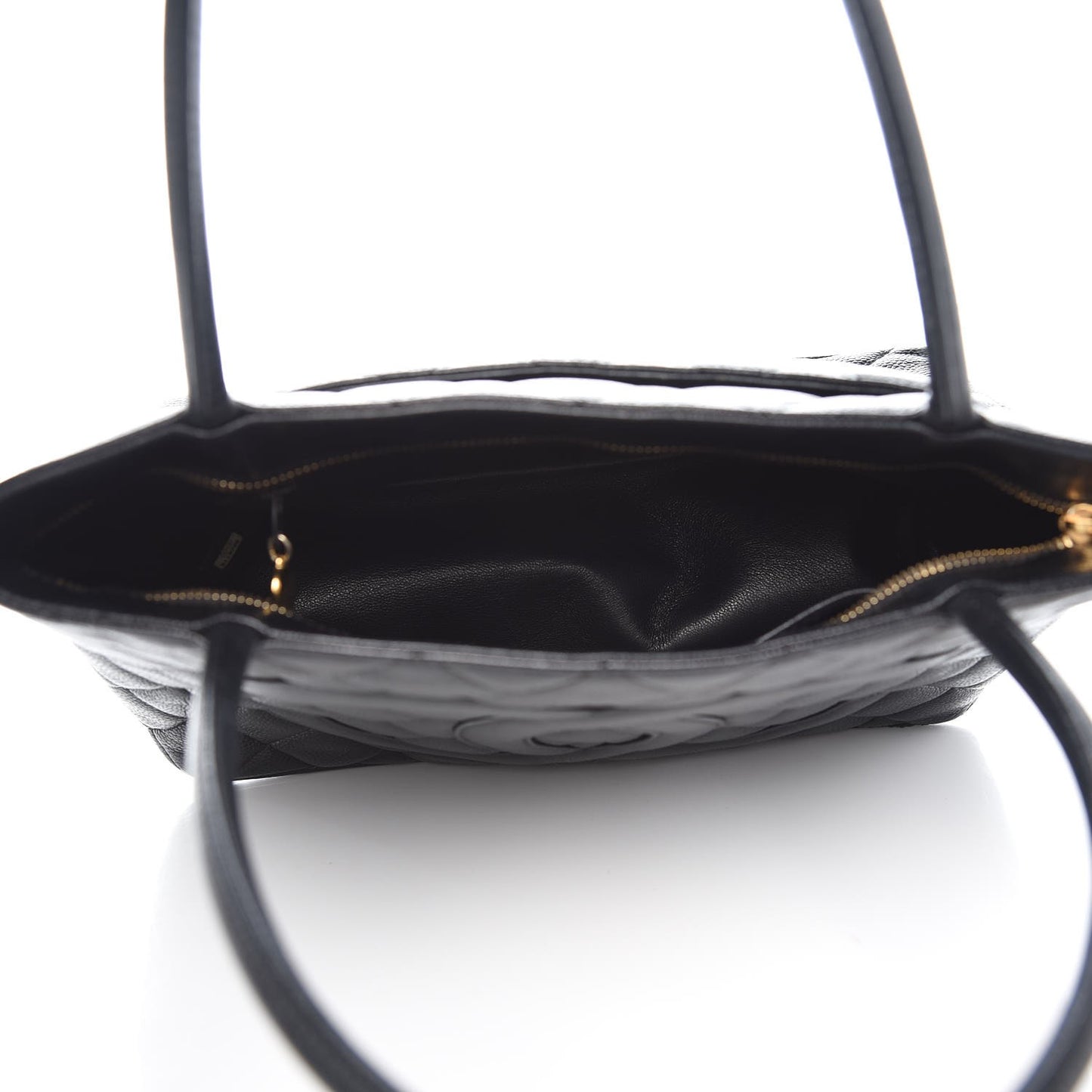 Caviar Quilted Medallion Tote Black