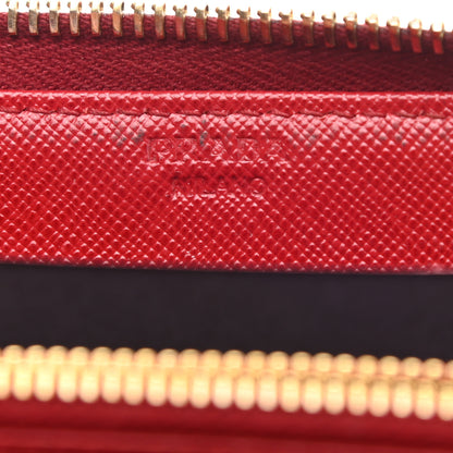 Prada Saffiano Zip Around Wallet Fuoco 5 of 12