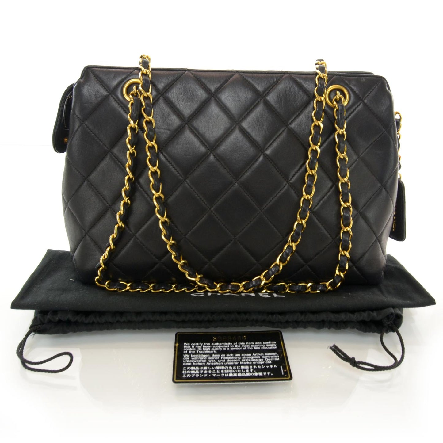 Lambskin Shoulder Bag Black