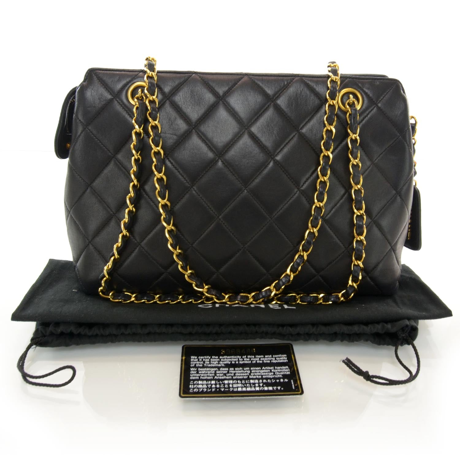 Chanel Lambskin Shoulder Bag Black 3 of 8