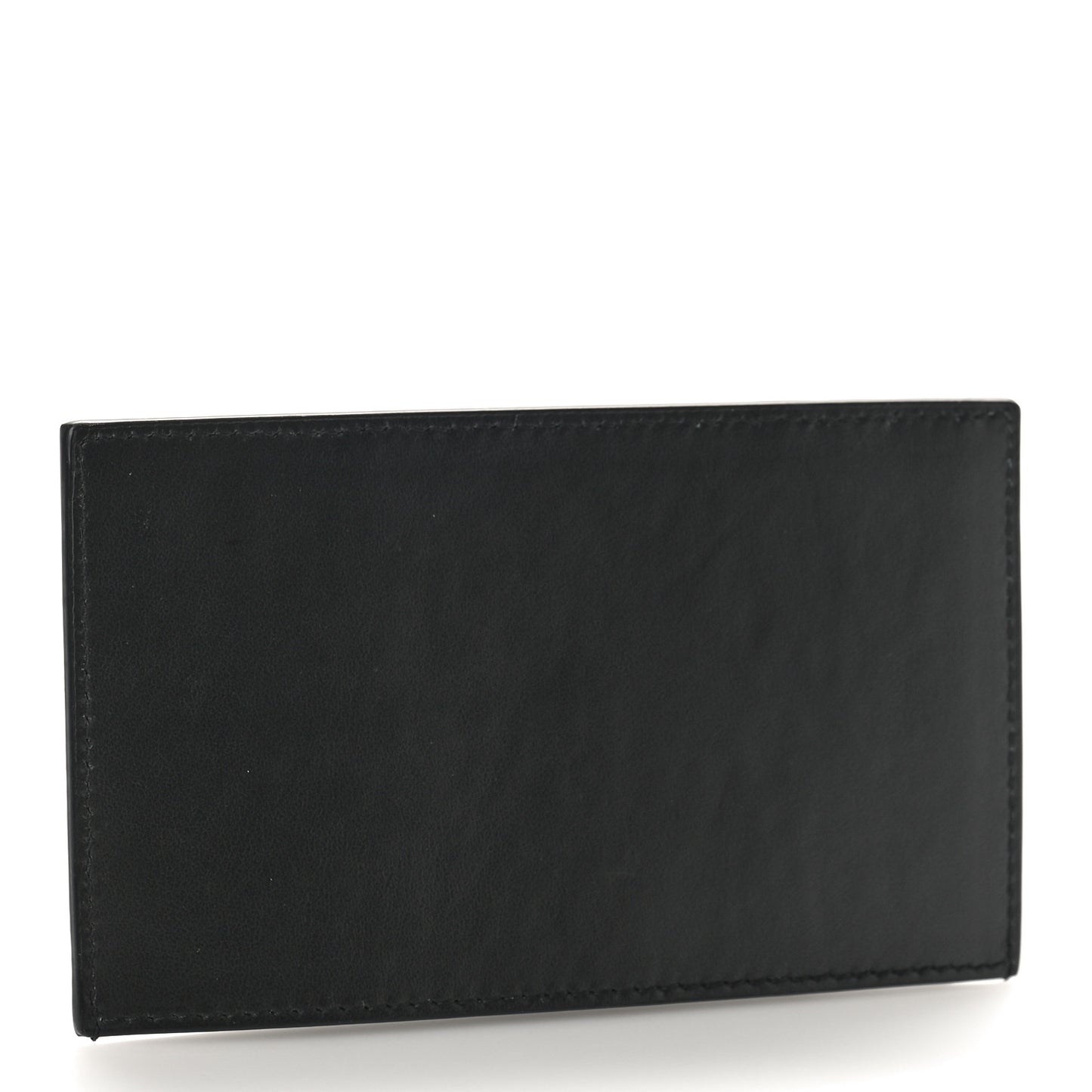 SAINT LAURENT Smooth Calfskin Uptown Card Holder Black Black