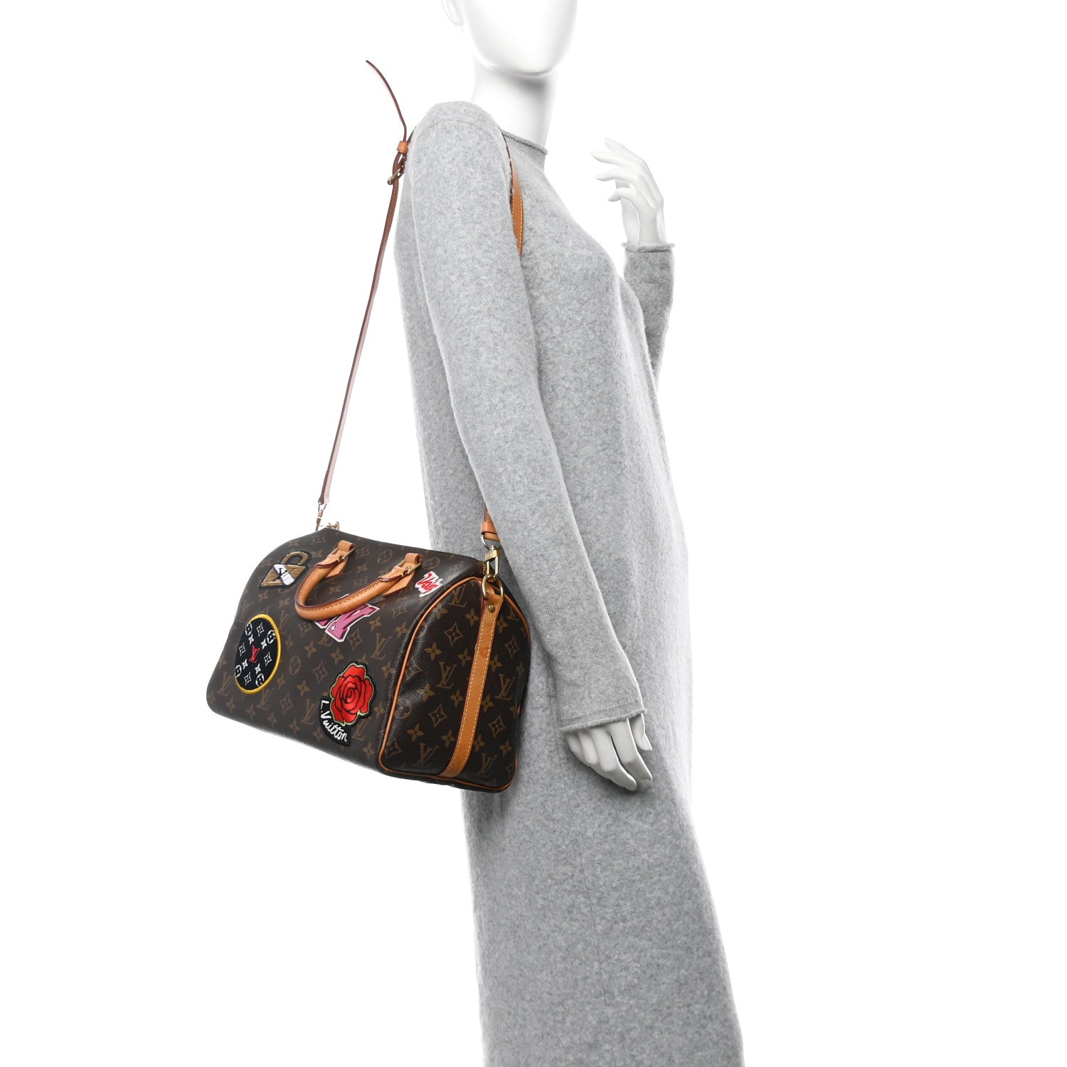 Louis Vuitton Monogram Patches Speedy Bandouliere 30 2 of 15
