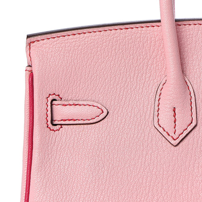 Hermes Chevre Mysore Horseshoe Birkin 25 Rose Sakura Rose Tyrien 22 of 35