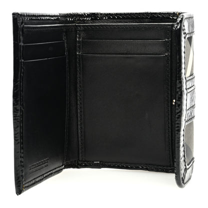 Burberry Patent Nova Check Wallet Black 6 of 8