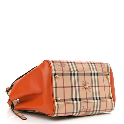 Burberry Haymarket Check Small Canterbury Tote Burnt Amber 3 of 11