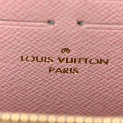 Louis Vuitton Damier Azur Clemence Wallet Rose Ballerine 6 of 7