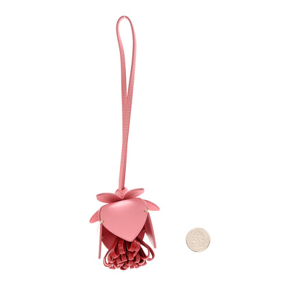 Miu Miu Calfskin Trick Bag Charm Pink Red 2 of 4