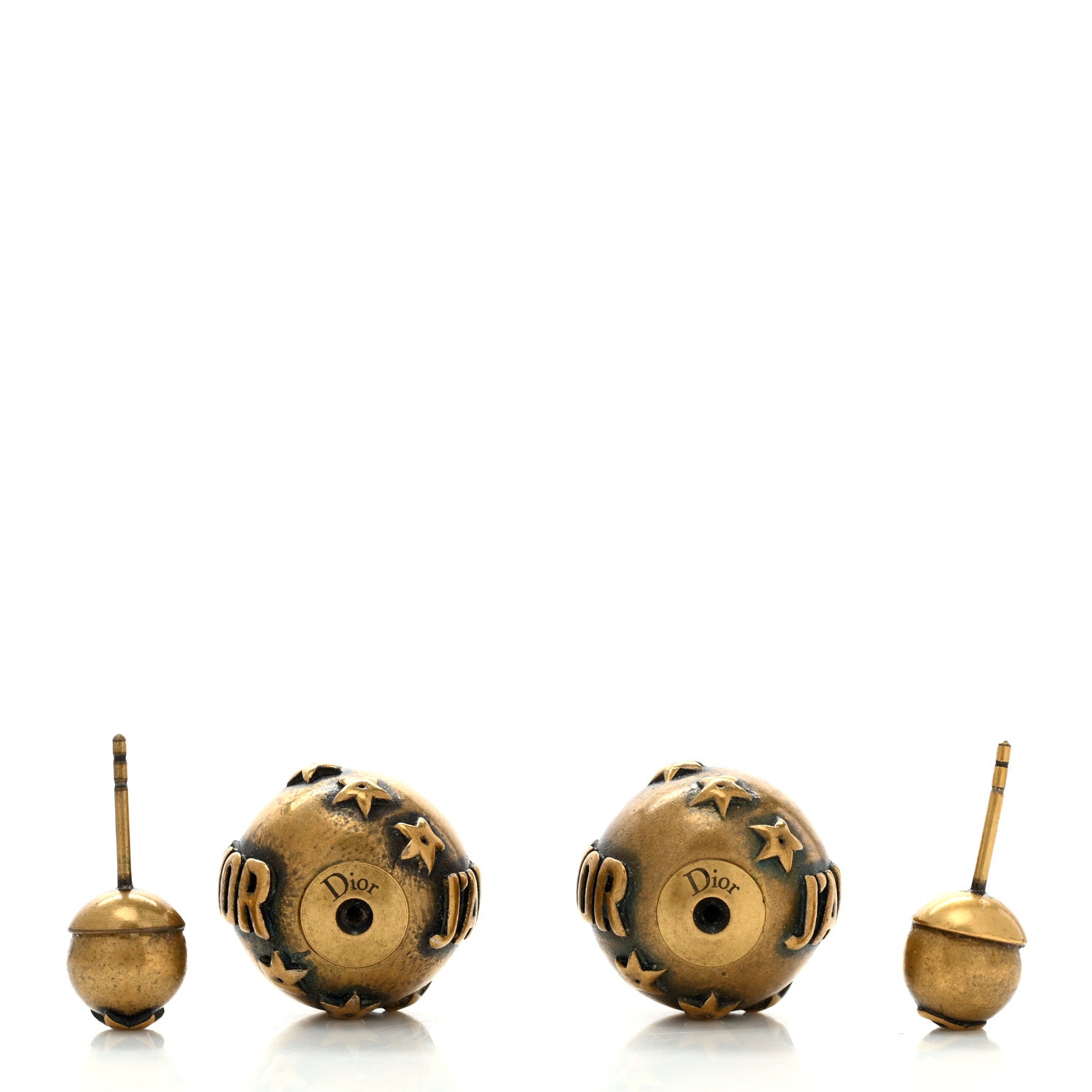 Christian Dior Metal J'Adior Mise En Dior Tribal Earrings Gold 3 of 3