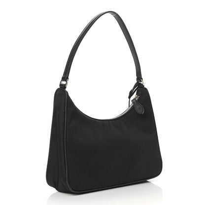 Prada Tessuto Nylon Saffiano Mini Re-Edition 2005 Bag Black 3 of 12
