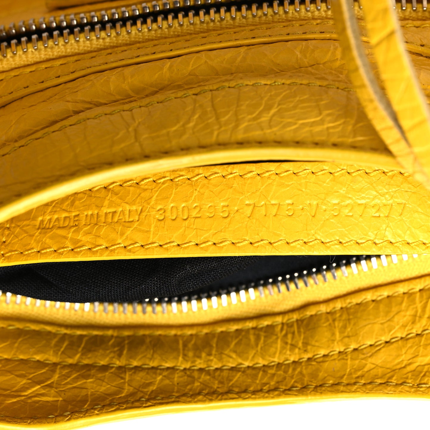 Agneau Classic Silver Hardware Mini City Yellow