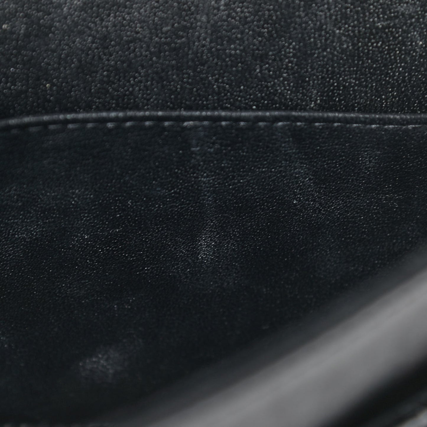 Patent Quilted Medium Double Flap Black