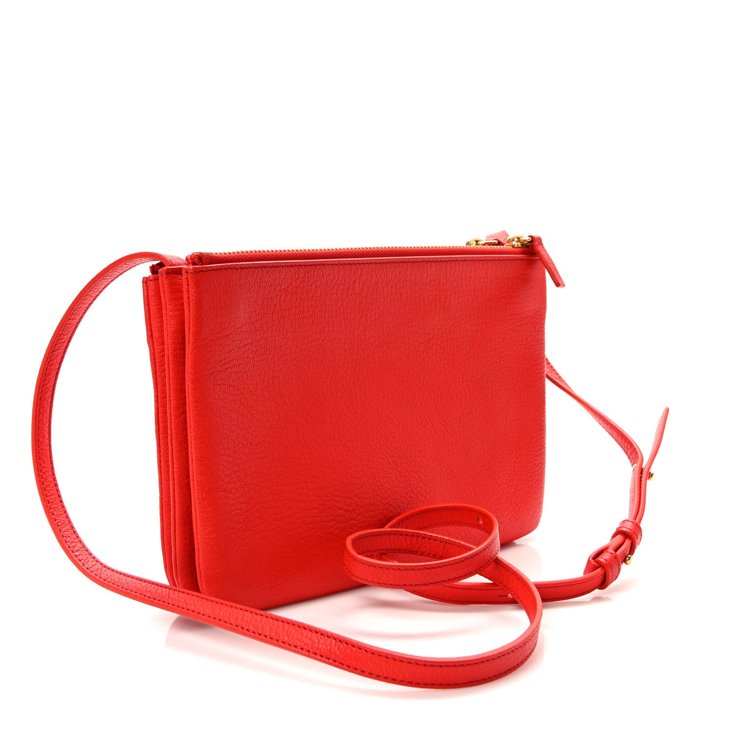 Celine Goatskin Small Trio Crossbody Bag Alizarin 3 of 11