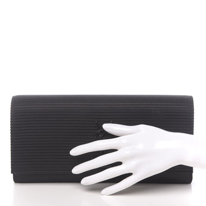 Saint Laurent Viscose Monogram Cassandre Clutch Black 2 of 9