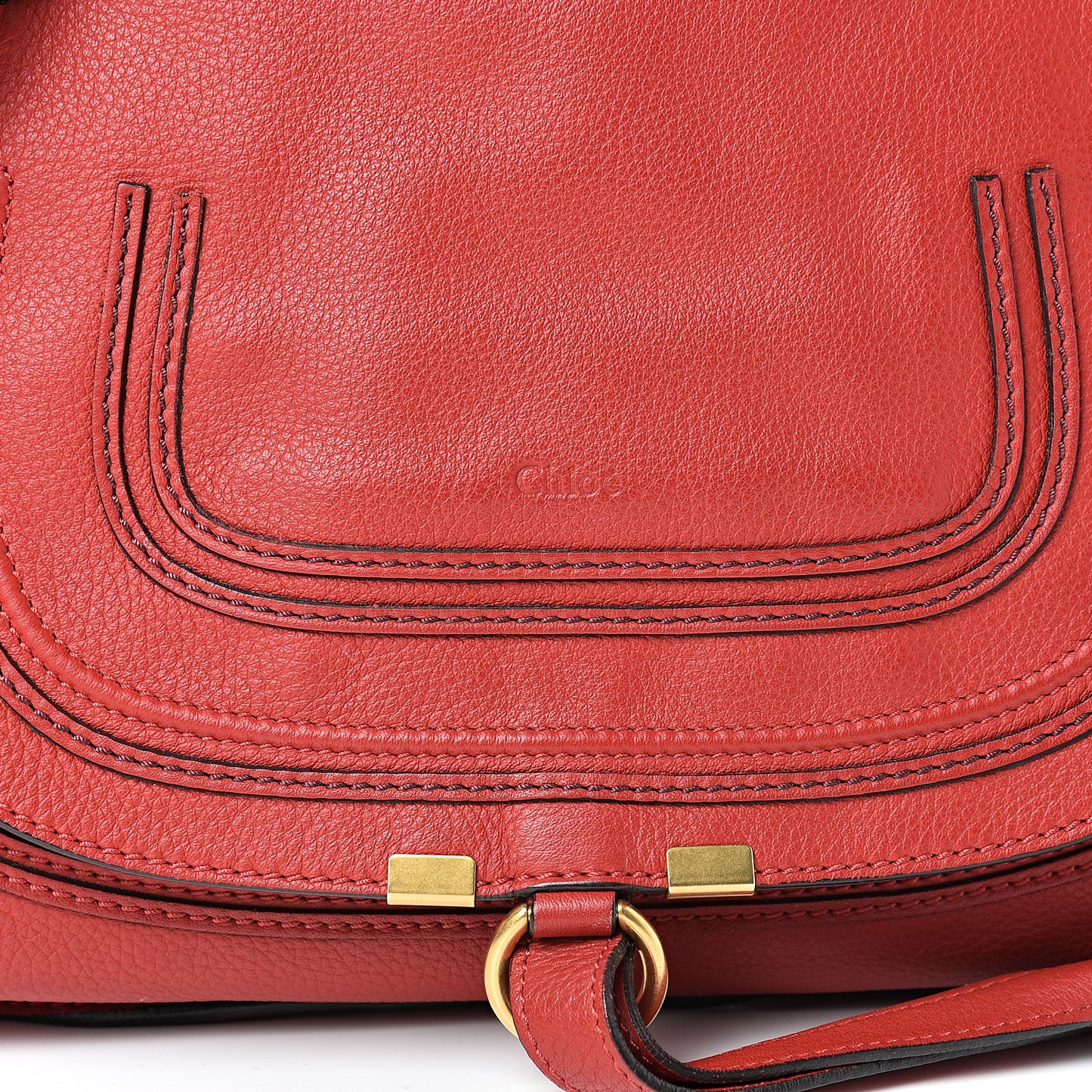 Calfskin Medium Marcie Satchel Acerola