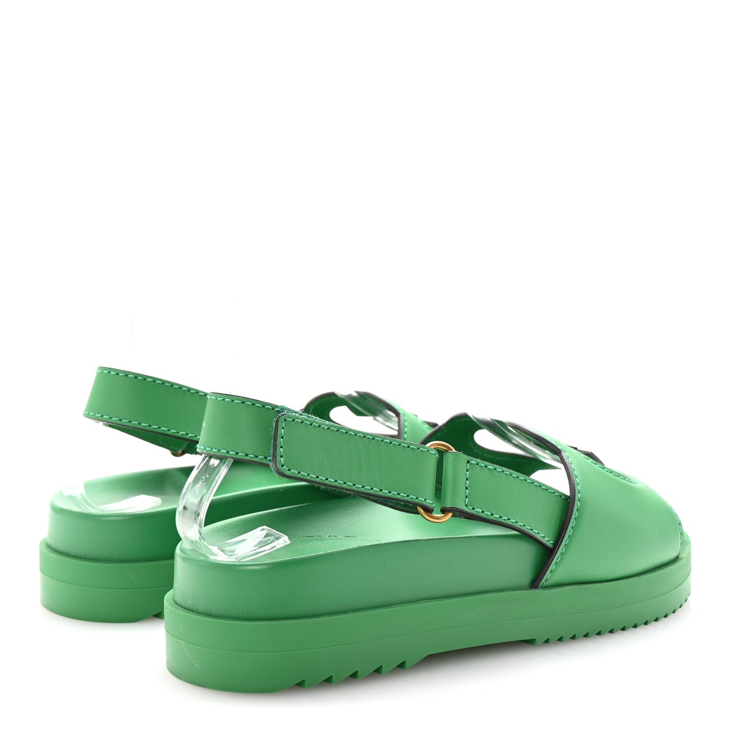 Cosmos Softy Calfskin Interlocking G Slingback Sandals 36.5 New Shamarock