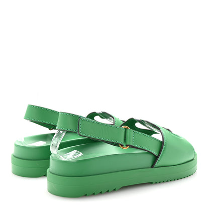 Gucci Cosmos Softy Calfskin Interlocking G Slingback Sandals 36.5 New Shamarock 5 of 9