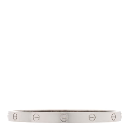 Cartier 18K White Gold LOVE Bracelet 19 1 of 8