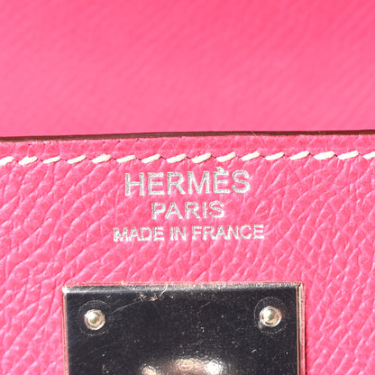 Hermes Epsom Kelly Sellier 32 Rose Tyrien 5 of 9