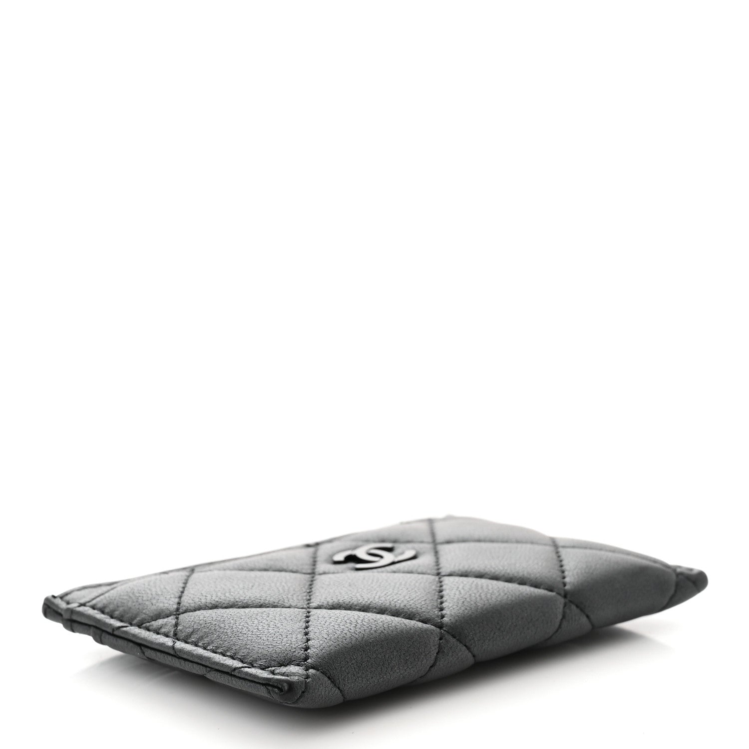 Chanel Pearly Lambskin Quilted Card Holder So Black 4 of 9