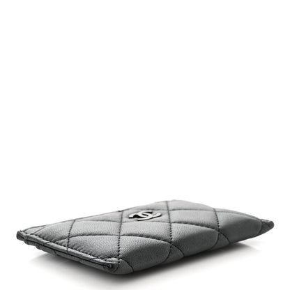 Chanel Pearly Lambskin Quilted Card Holder So Black 4 of 9