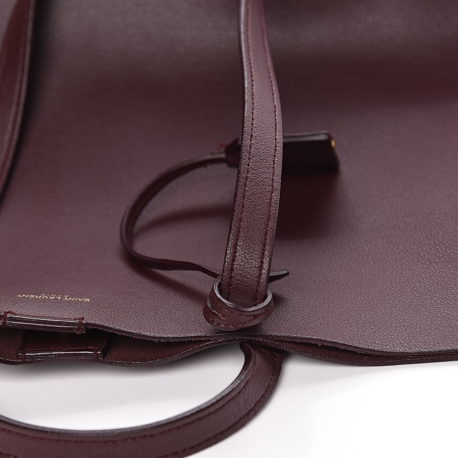 Saint Laurent Calfskin Large Shopping Tote Bordeaux 13 of 21