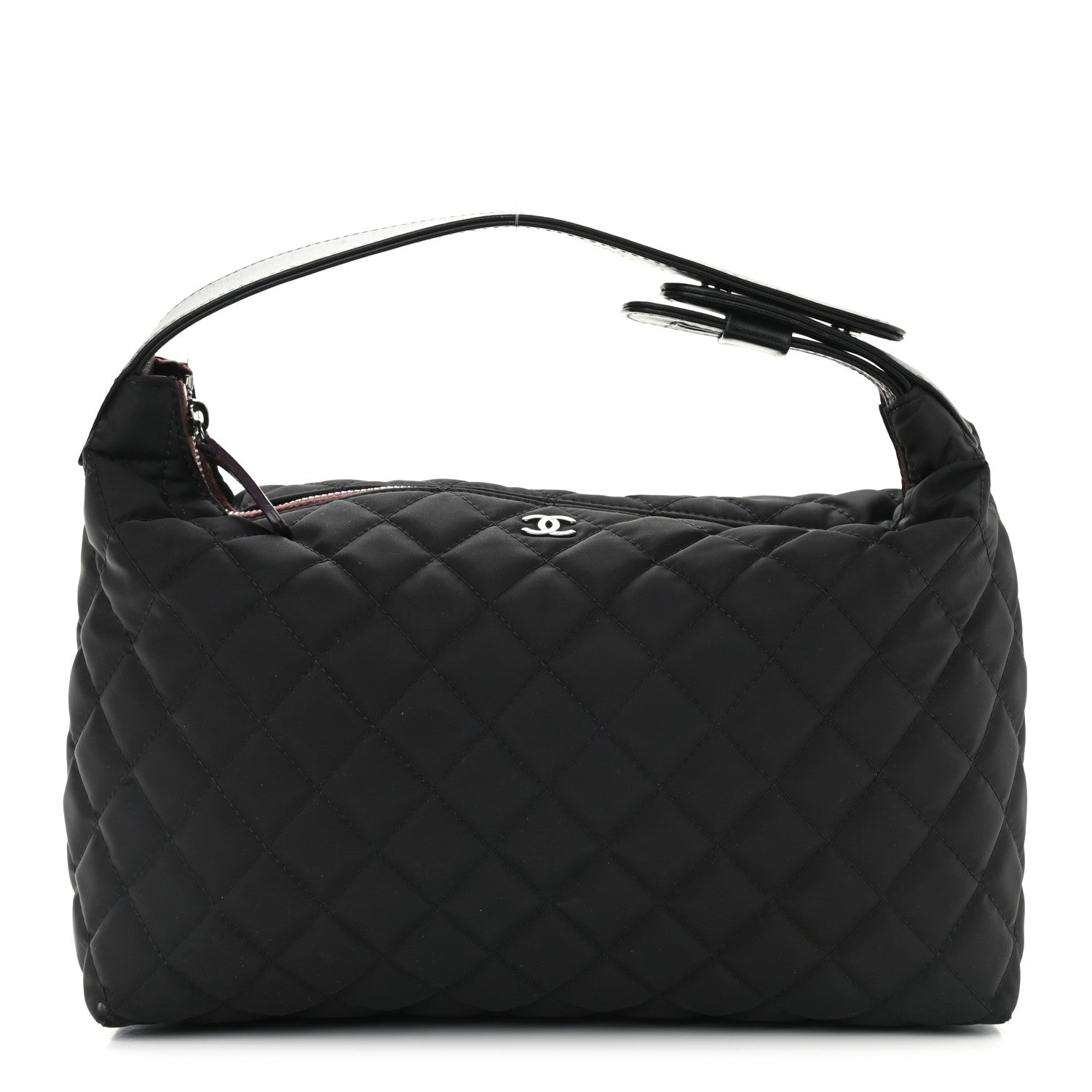 Chanel Nylon Calfskin Quilted Hobo Black 1 of 11