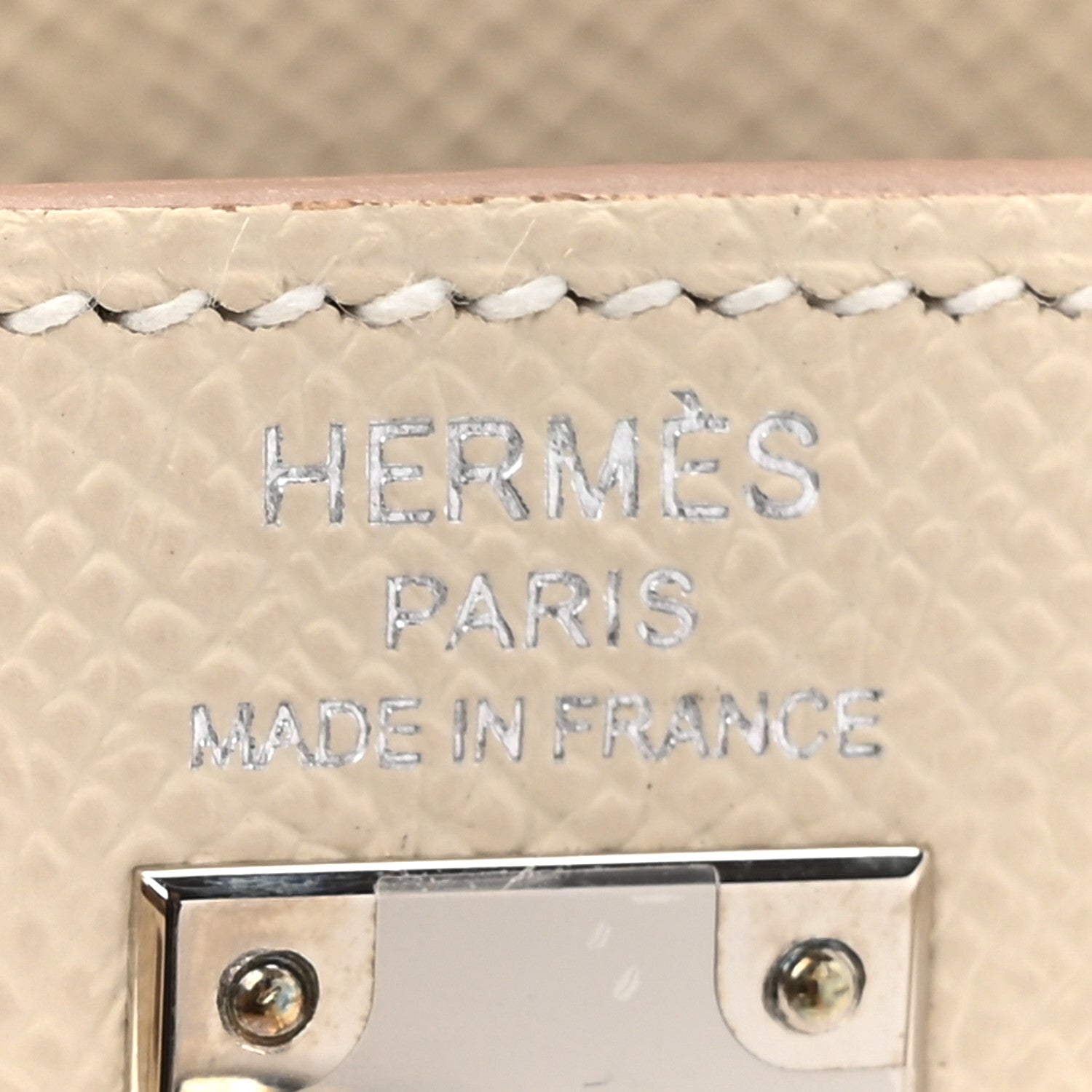 Hermes Epsom Kelly Sellier 25 Craie 6 of 11
