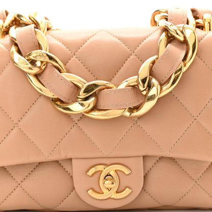 Chanel Lambskin Quilted Small CC Funky Town Flap Beige 8 of 10