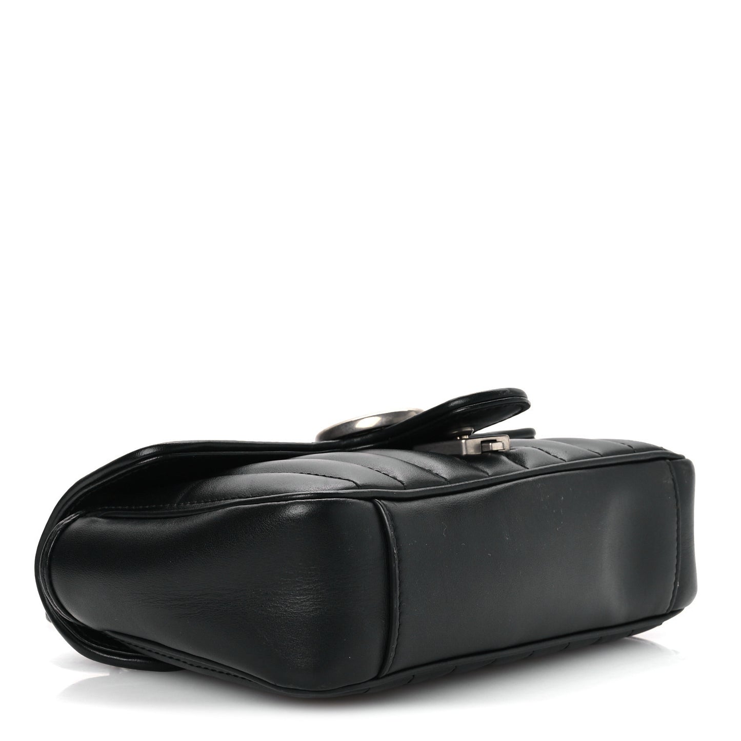 Calfskin Matelasse Aria Mini GG Marmont Shoulder Bag Black