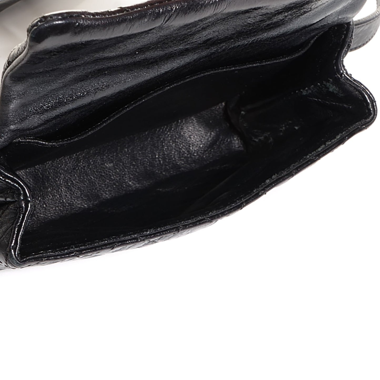 Glazed Calfskin 2.55 Reissue Flap Belt Bag Clutch Black