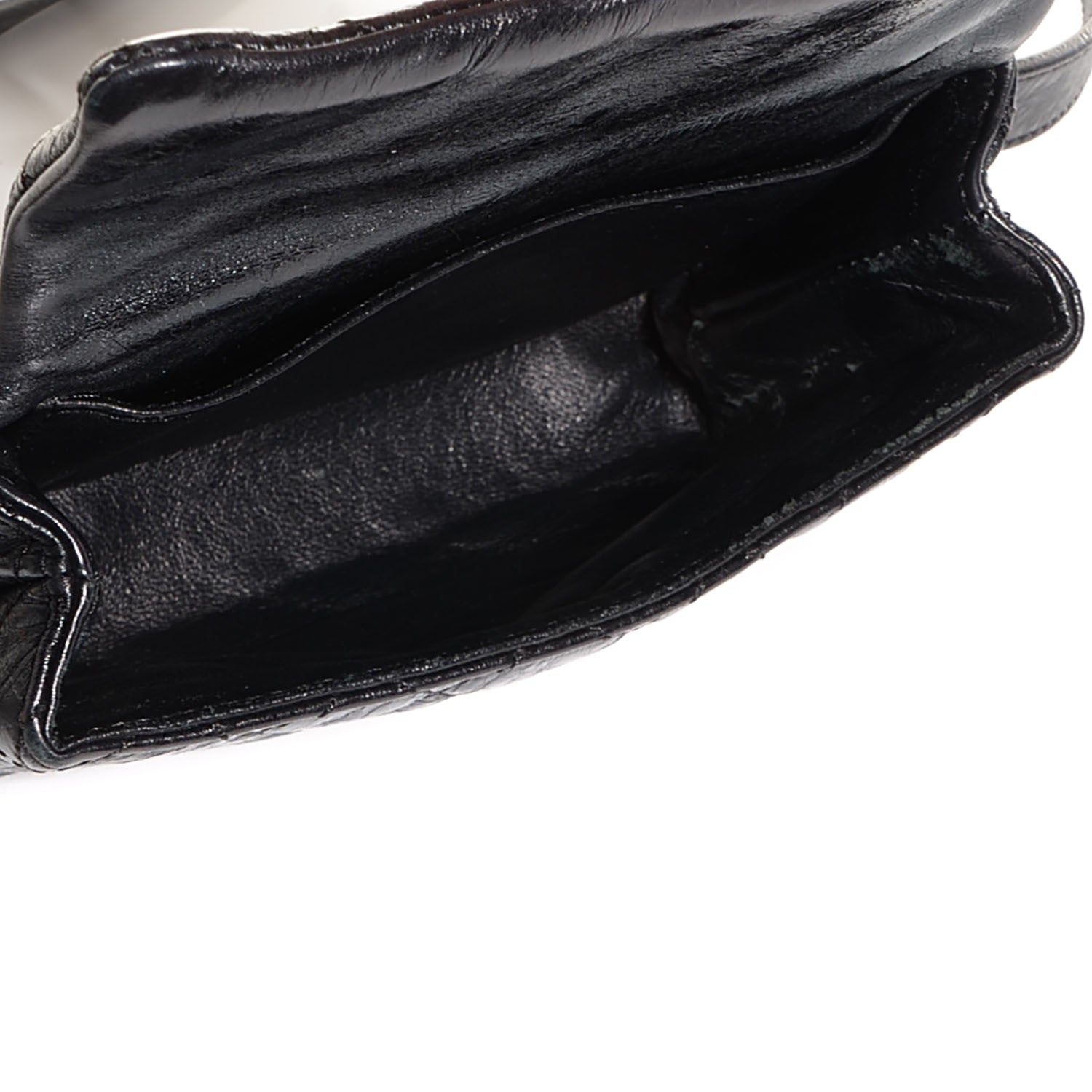 Chanel Glazed Calfskin 2.55 Reissue Flap Belt Bag Clutch Black 5 of 6