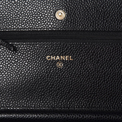 Chanel Caviar Quilted Wallet On Chain WOC Black 6 of 9