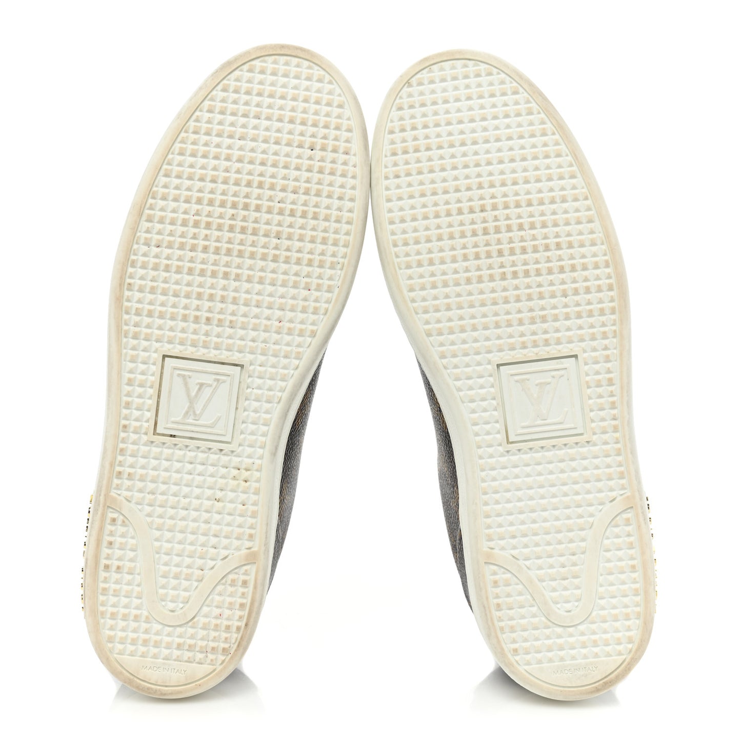 Calfskin Monogram LV Black Heart Sneakers 38 Cacao